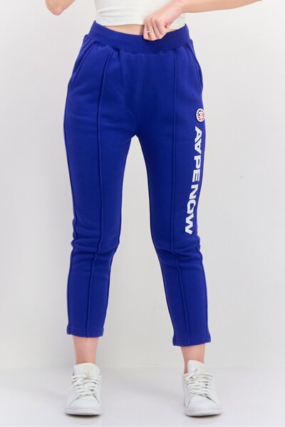 Aape By A Bathing Ape Women Regular Fit Graphic Print Sweatpants, Blue