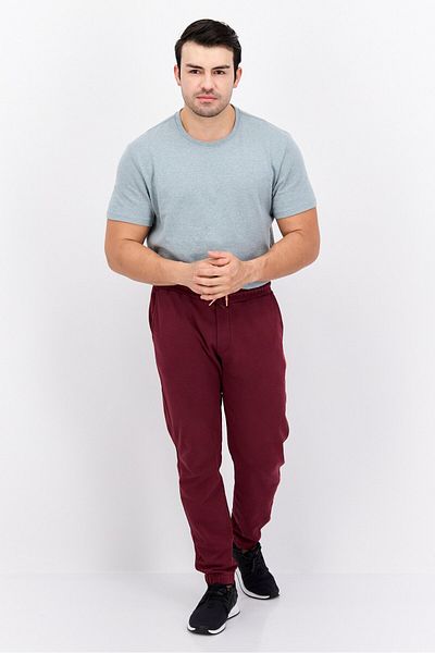 Scotch & Soda Men Regular Fit Brand Logo Jogger Pants, Maroon