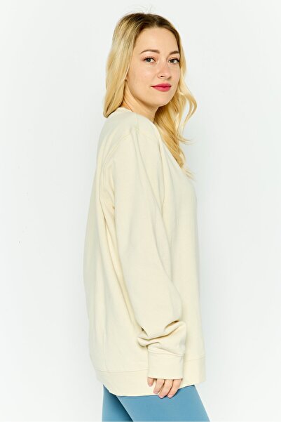 Ellesse Women Sportswear Fit Long Sleeves Outdoor Sweatshirt, Off White