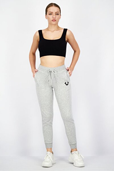 True Religion Women Pull,On Drawstring Jogger Pants, Grey