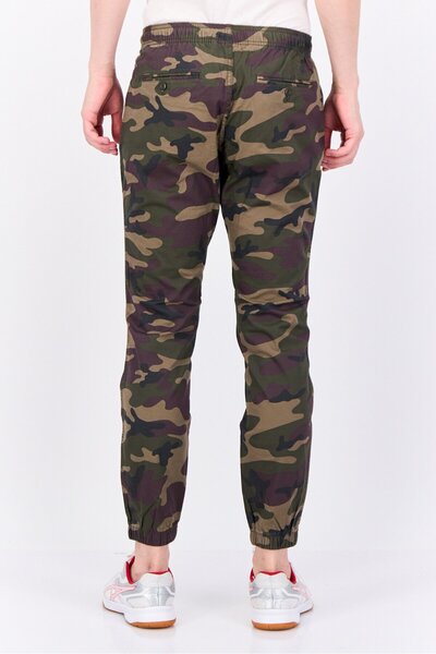 GAP Men Regular Fit Camouflage Jogger Pants, Green Combo