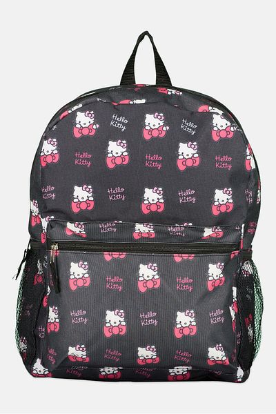 Hello Kitty Kids Girl Brand Logo Back Pack 40 H  x 30 L  x 10  W cm, Black