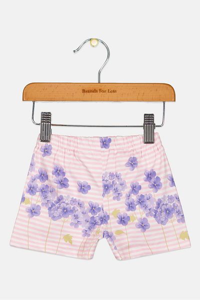 Chicco Toddlers Girl Floral Print Short, Pink