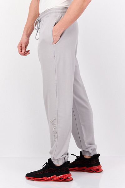 Tribe of 6 Men Regular Fit Drawstring Plain Jogger Pants, Grey