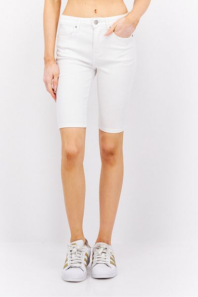 Tommy Hilfiger Women Slim Fit Plain Denim Shorts, White