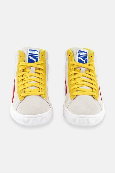 Puma Kids Boy Suede Mid Lace Up Outdoor Shoes, White