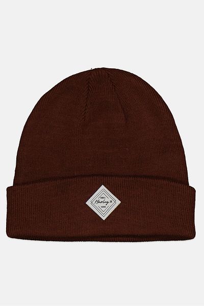 Hurley Women Brand Logo Beanie, Dark Maroon