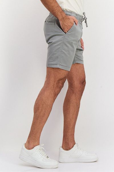 Good For Nothing Men Brand Logo Basic Shorts, Grey