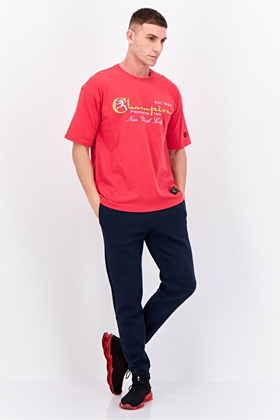 Champion Men Sportswear Fit Short Sleeves Outdoor T-shirt, Red Combo