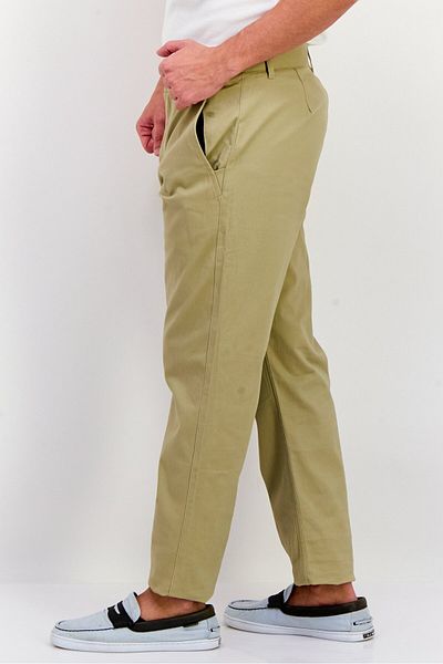 Hurley Men Slim Fit Solid Chino Pants, Dark Beige