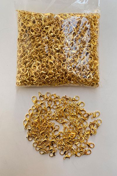Hayalperest boncuk Gold Yellow Necklace and Bracelet Papagan Clip 100 Pieces
