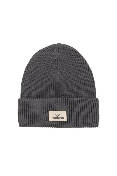 Nordbron Stretchy and Soft Gray Knitwear Women's Beret - Double Fold Winter Logo Jenson