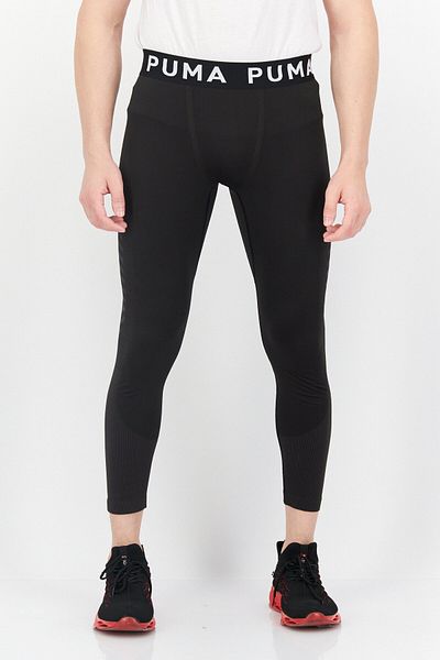 Puma Men Sportswear Fit Brand Logo Running Tights, Black