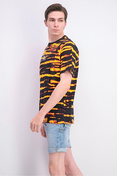 Puma Men Sportswear Fit Short Sleeve Tie Dye AOP Tee, Black