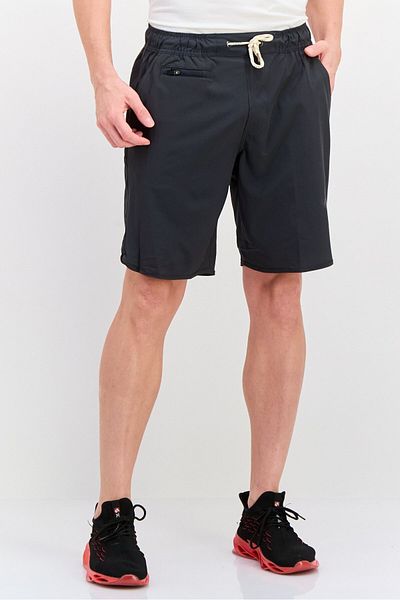 Vintage 1946 Men Sportswear Fit Plain Outdoor Shorts, Dark Grey