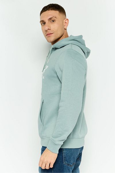 Threadbare Men Graphic Print Long Sleeve Hoodie, Slate Blue