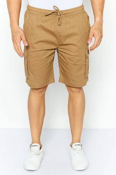 Threadbare Men Solid Cargo Shorts, Tan
