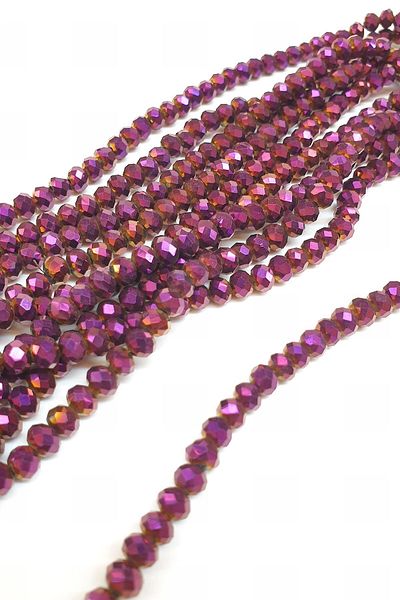 Hayalperest boncuk Purple Plated Crystal Beads 6 Mm