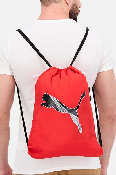 Puma حقيبة رياضية بشعار العلامة التجارية للرجال، 45 سم ارتفاع × 35 سم طول × 1 سم عرض، أحمر