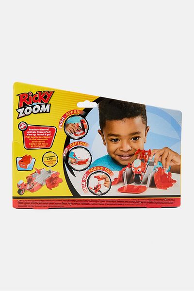 Tomy Ricky Zoom Push Pop Playset Action Figure, Red