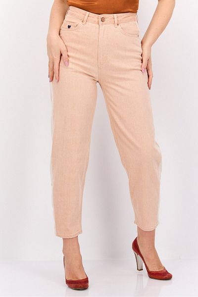 Scotch & Soda Women Regular Fit High Rise Textured Straight Leg Pant, Peach