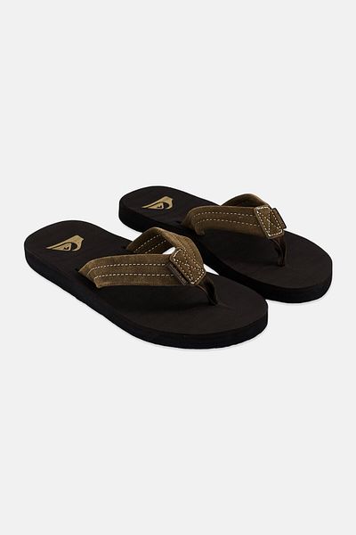 Quiksilver Men Brand Logo Slip On Slippers, Brown