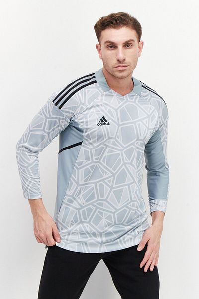 adidas Men Sportswear Fit Long Sleeve Training Jersey, Light Grey Combo