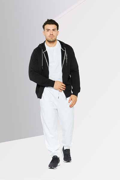 La Martina Men Hoodie Long Sleeve Brand Logo Sweatshirt, Black