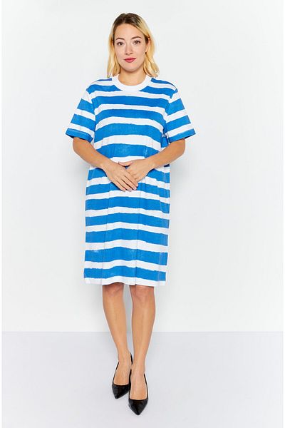 Esprit Women Tow Tone Casual Midi Dress, Blue