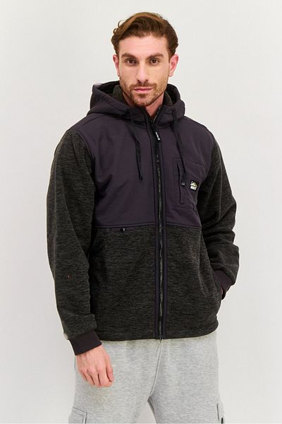 Hurley Men Sportswear Fit Long Sleeve Outdoor Jacket, Grey Heather