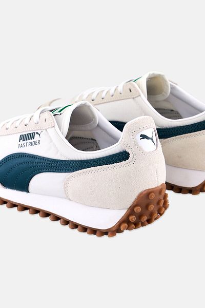 Puma Kids Boy Fast Rider Og Cn Lace Up Outdoor Shoes, White Combo