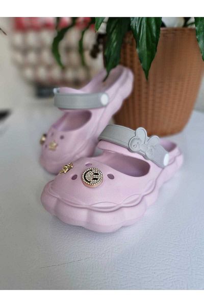 AkınalBella Female Child Pink Light Sole Slip-Resistant Indoor Slippers Sandals
