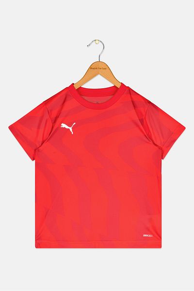 Puma Kids Boy Sportswear Fit Short Sleeves Training Jersey Shirt, Red