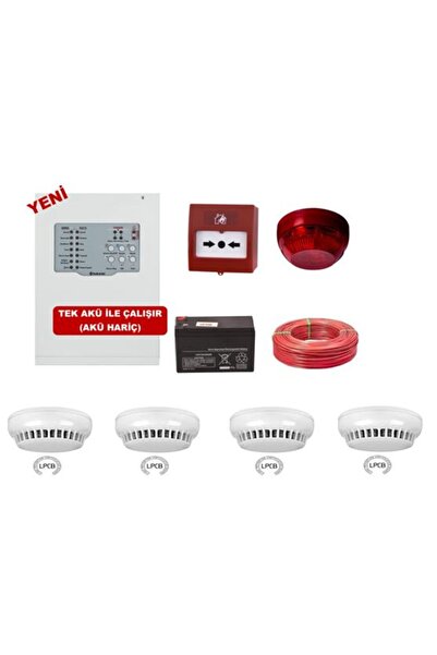 TEKNIM TEKNİM YANGIN ALARM SİSTEMİ SETİ 4 LÜ KABLO DAHİL
