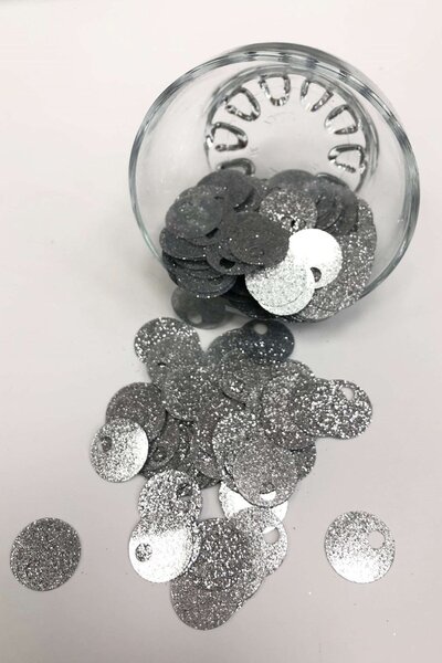 Hayalperest boncuk Ασημί μποτάκια και Τσάντα παγιέτες 20 χιλιοστά