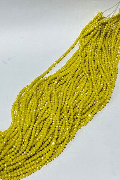 Hayalperest boncuk Ματ κίτρινες κρυστάλλινες χάντρες 6 mm