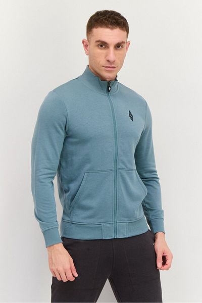 SKECHERS Men Sportswear Fit Long Sleeves Outdoor Sweatshirt, Sage Green