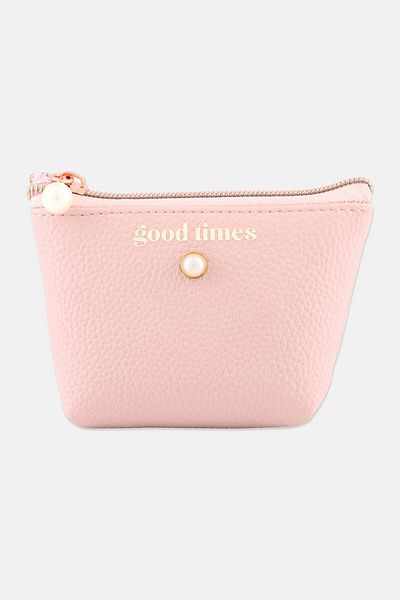 Posh & Pop Kids Girl Brand Logo Coin Pouches 10 H X 14 L X 5 W Cm, Pink