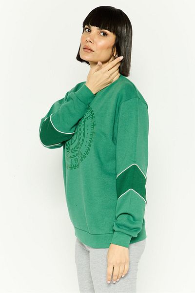 Ellesse Women Sportswear Fit Long Sleeve Outdoor Sweatshirt, Green