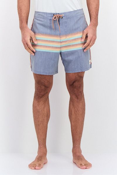 Hurley Men Brand Logo 5 Inseam 16 Outseam Board Shorts, Grey Combo