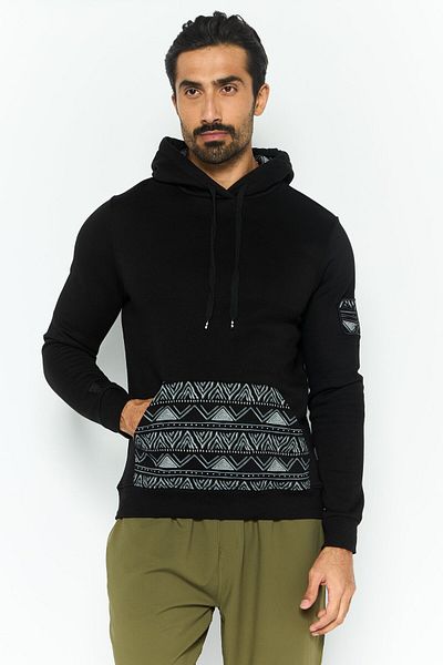 Hurley Men Sportswear Fit Long Sleeves Outdoor Sweatshirt, Black
