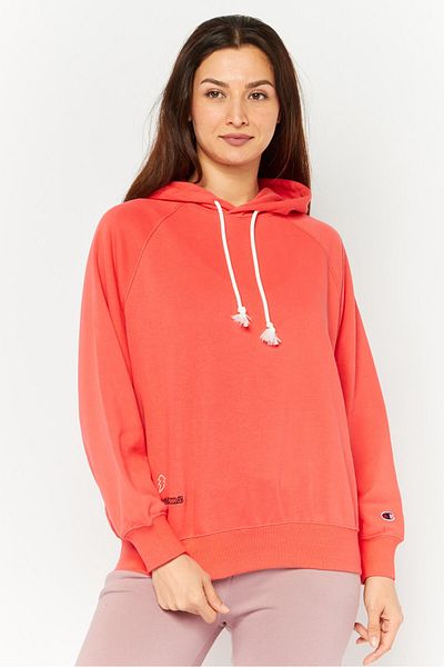 Champion Women Sportswear Fit Long Sleeve Outdoor Sweatshirts, Coral Red