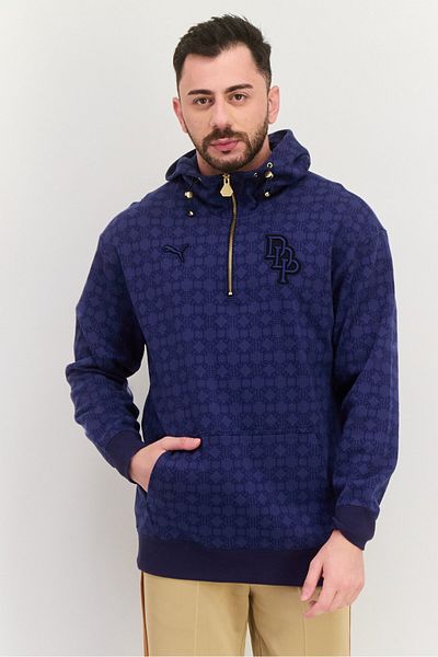 Puma x Dapper Dan Men Sportswear Fit Long Sleeve Training Sweatshirt, Navy Blue