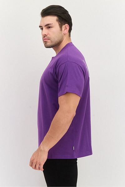 Esprit Men Crew Neck Short Sleeves Plain T-shirt, Purple