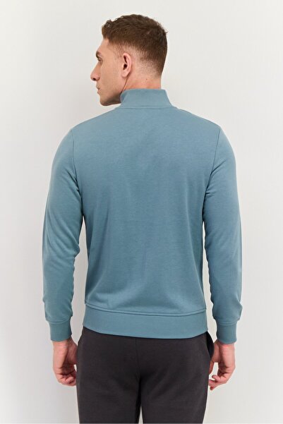 SKECHERS Men Sportswear Fit Long Sleeves Outdoor Sweatshirt, Sage Green