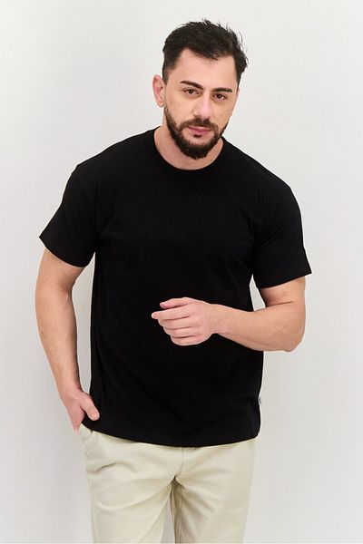 Esprit Men Crew Neck Short Sleeves Graphic Print T-shirt, Black