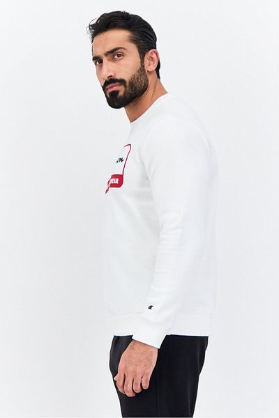 Champion Men Sportswear Fit Long Sleeves Outdoor Sweatshirt, White