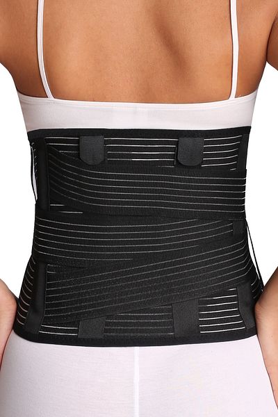 Flexy Medical Steel Underwire Medcal Waist Corsetai Lumbostad Black (32cm) Orthopedic Corset