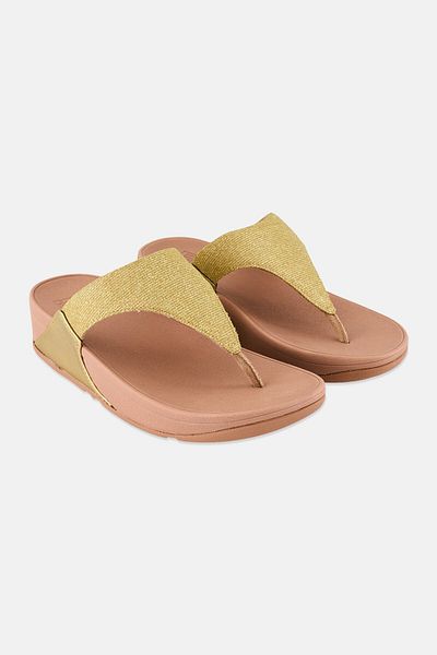 Fitflop Lulu Shimmerlux Toe-Post Sandals - Platino