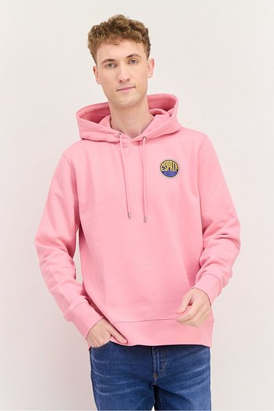 Esprit Men Hooded Brand Logo Long Sleeves Sweatshirt, Pink